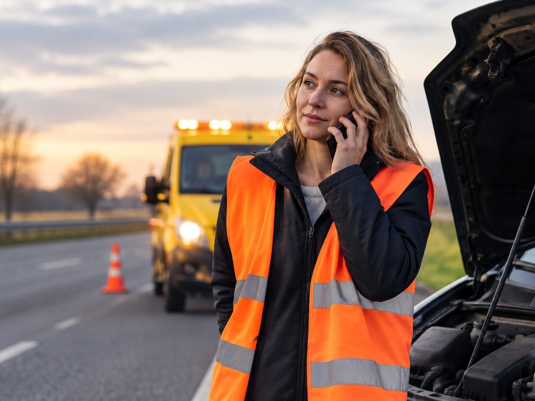Monteur van WijHelpenBijPech helpt een automobilist langs de weg